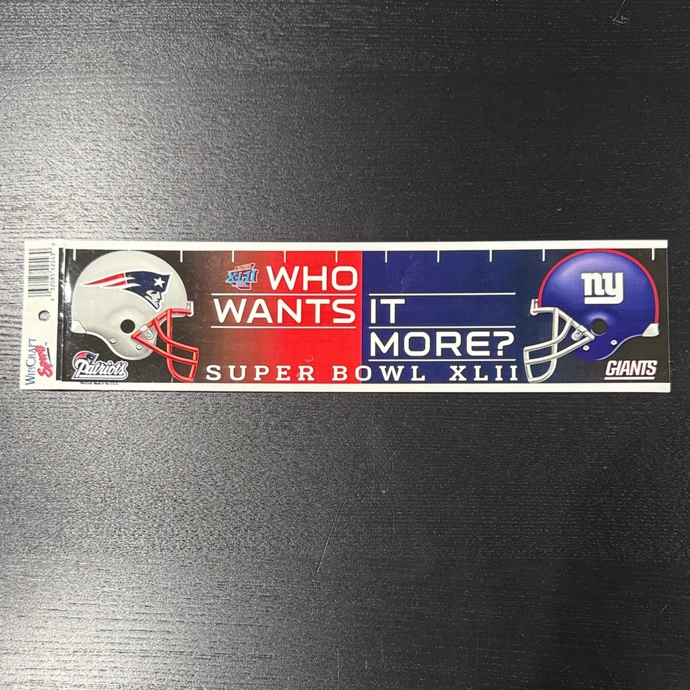 Super Bowl XLII Patriots vs Giants Sticker